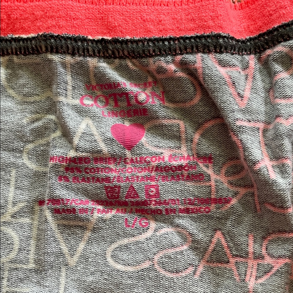 Victoria Secret Multicolor three pair highleg briefs panty Set Sz L - Picture 7 of 11